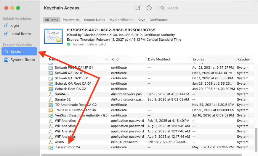 Initial setup screen
