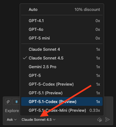 Copilot LLM Selection